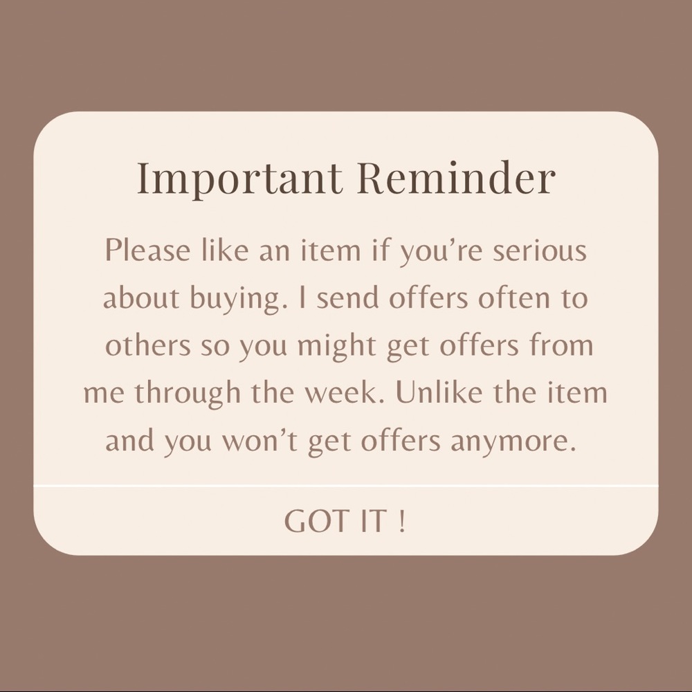 Reminder to buyers on poshmark
